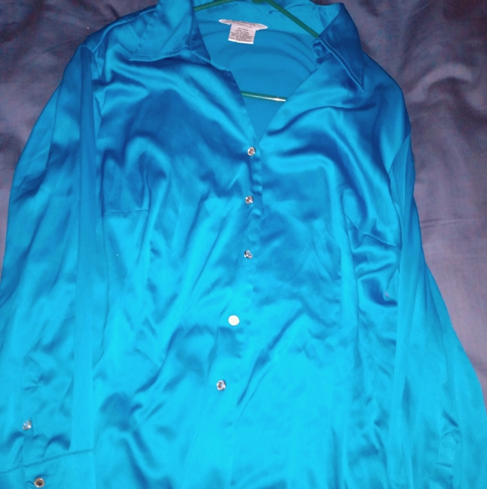 Women's satin dress shirt